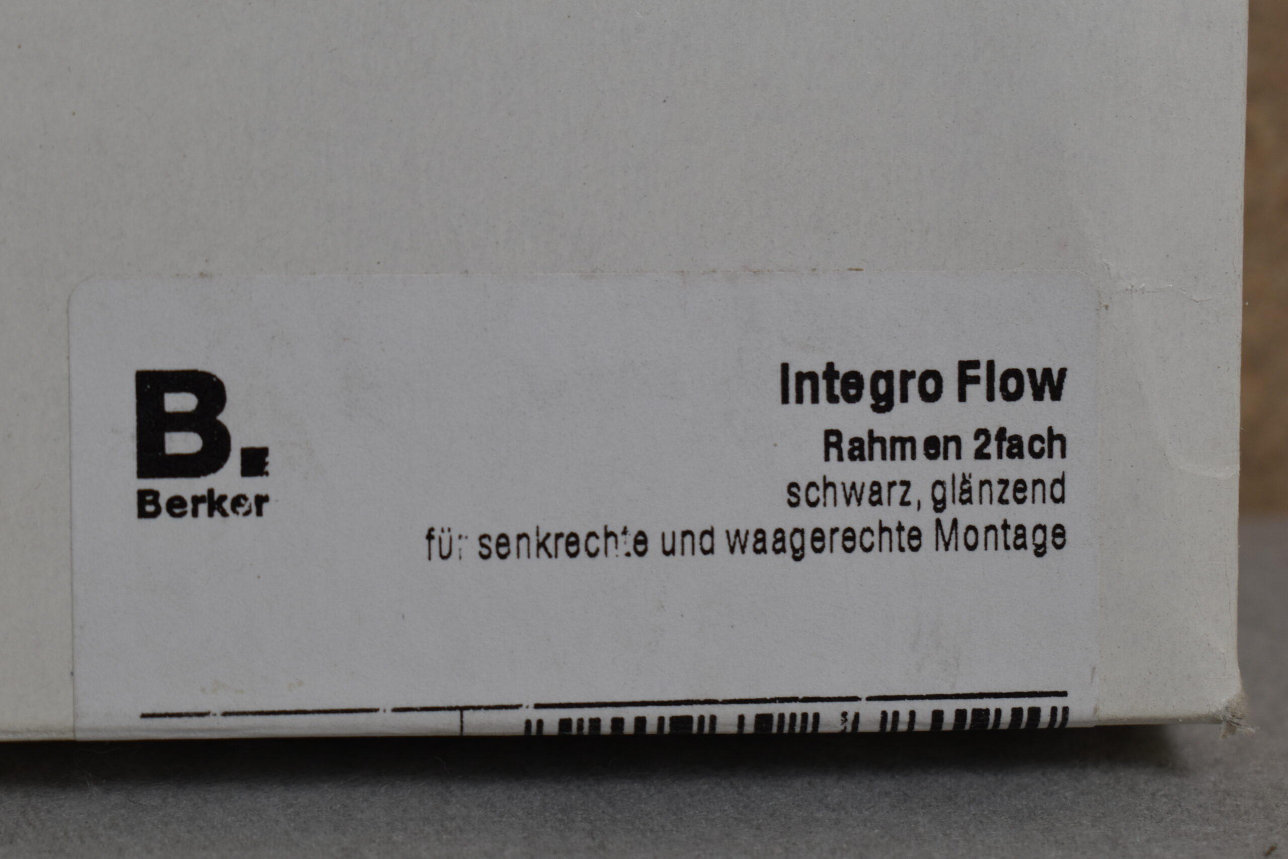 Berker Integro Flow Schalter Abdeckung Rahmen 2fach schwarz glänzend