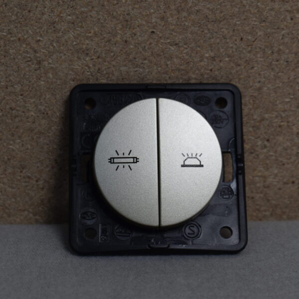 Berker Wippschalter geteilt silber / bronze matt