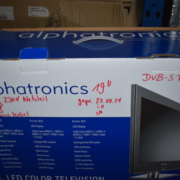 Alphatronics TV Modell: R-19 eWDS 19