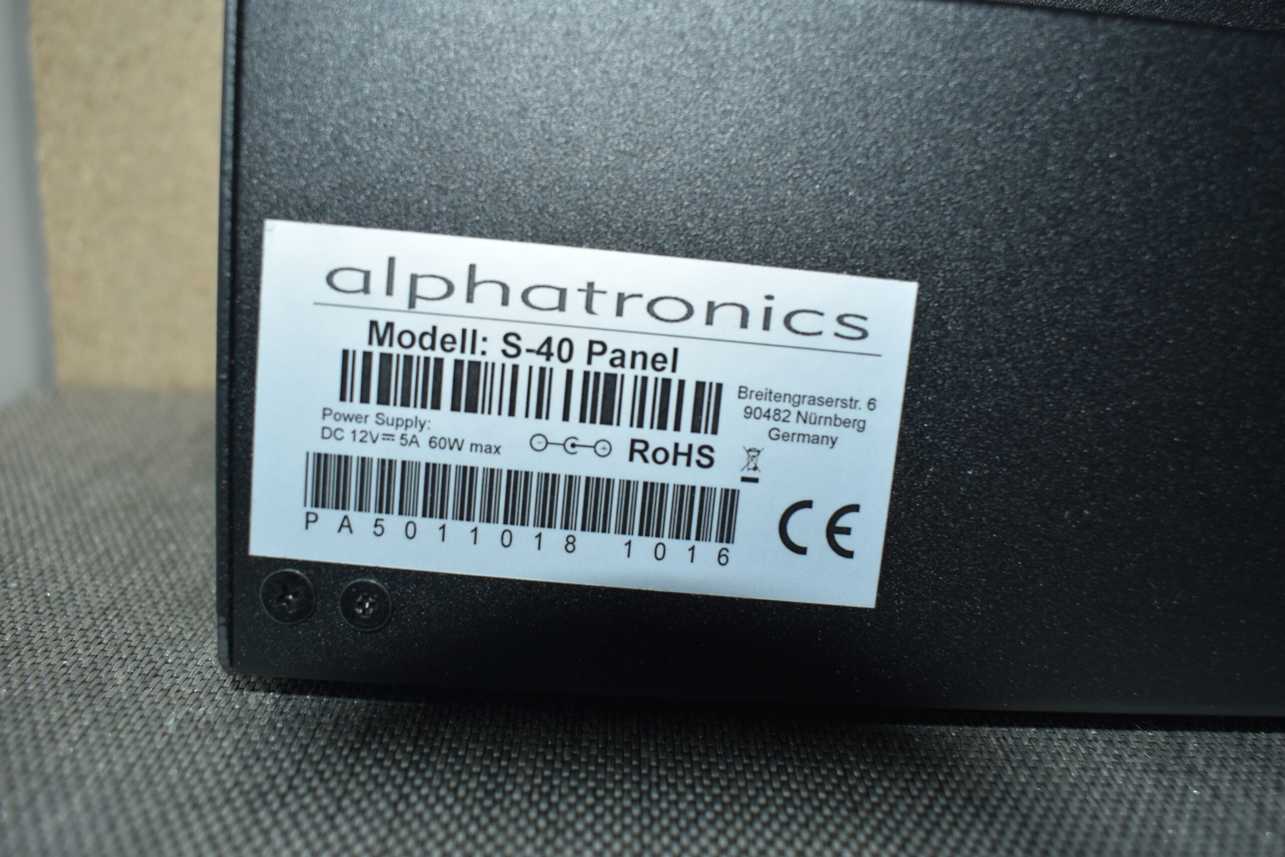 Alphatronics TV Modell: S-40 Panel 40"
