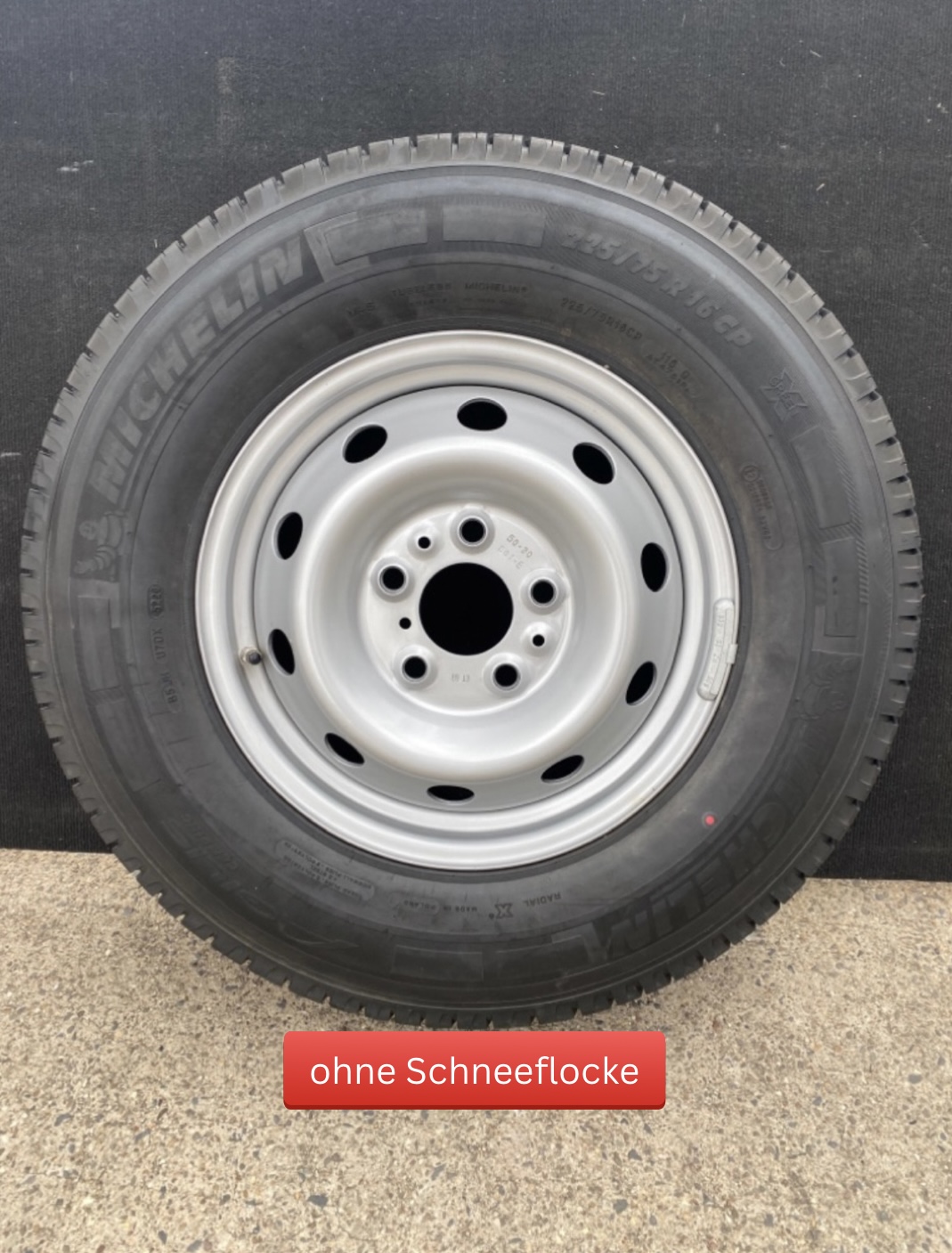 Michelin Agilis Camping Komplettrad , 225/75 R16 CP 116 Q, M+S ET 68 Fiat Ducato