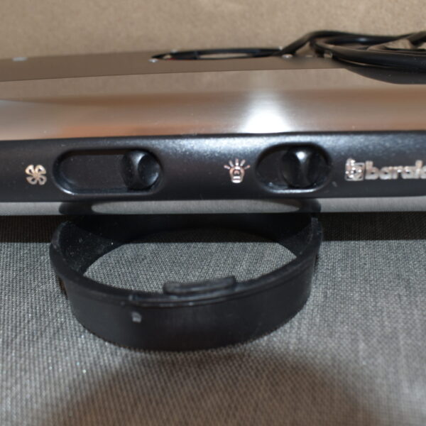 Abluft-Dunstabzugshaube Baraldi Flat 12V, ca. 45x28x5cm, schwarz/silber Wohnmobil