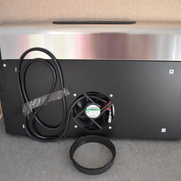 Abluft-Dunstabzugshaube Baraldi Flat 12V, ca. 45x28x5cm, schwarz/silber Wohnmobil