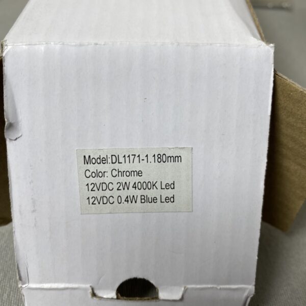 Schwanenhalslampe / Leselampe LED mit USB-Anschluss 18cm Chrome 12 V