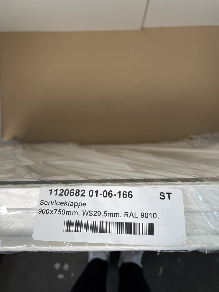 Klappenrahmen, Serviceklappe weiß, 900 x 750 mm, für Wohnmobil – Bild 2