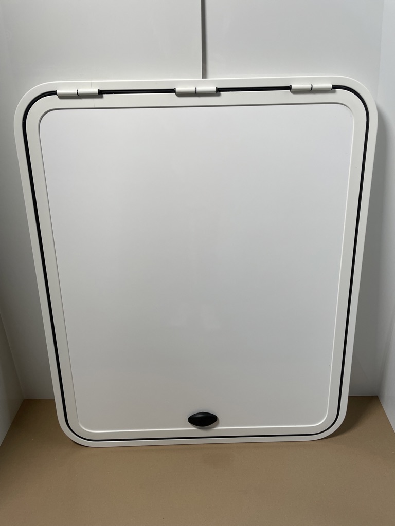 Klappenrahmen, Serviceklappe weiß, 900 x 750 mm, für Wohnmobil – Bild 3