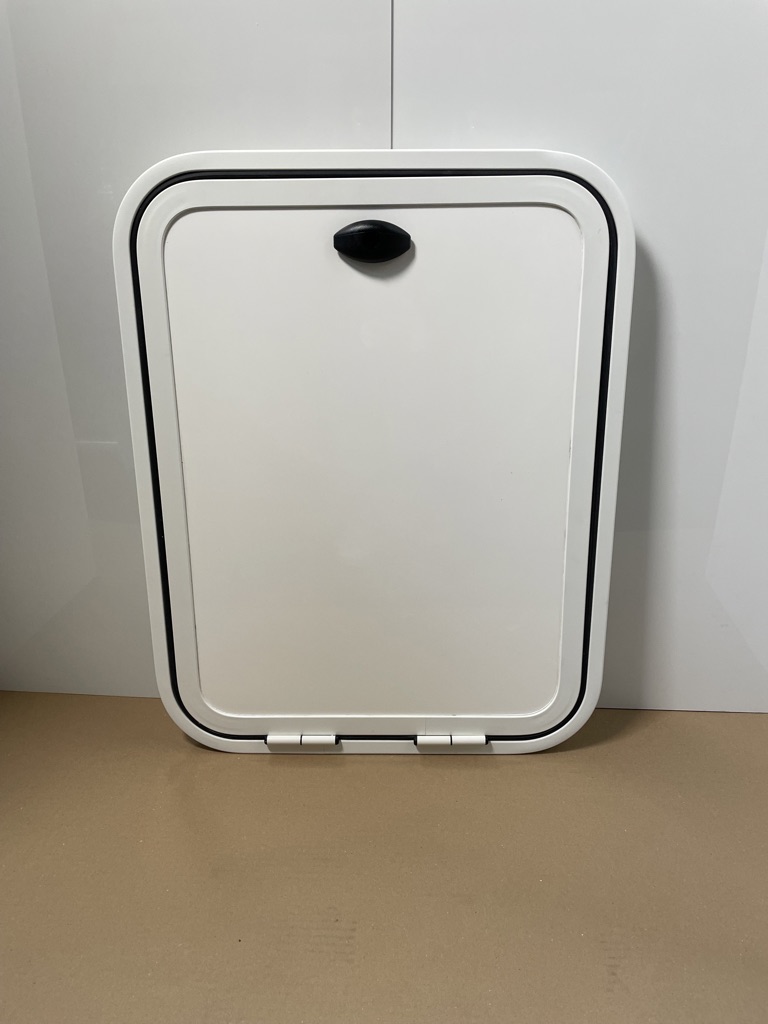Klappenrahmen, Serviceklappe weiß, 660 x 510 mm, für Wohnmobil