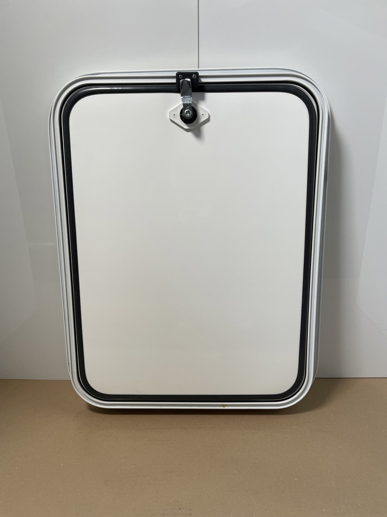 Klappenrahmen, Serviceklappe weiß, 660 x 510 mm, für Wohnmobil – Bild 3