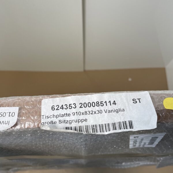 Tischplatte 910 x 832 x 30 mm, vaniglia