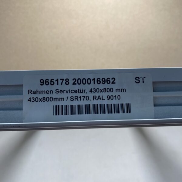 Klappenrahmen für Serviceklappe 430x800mm RAL 9010 Alu pulverbeschichtet