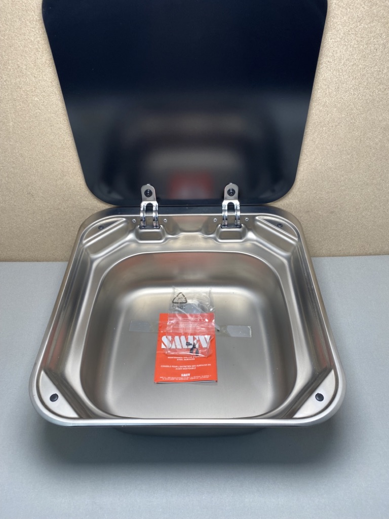 SMEV Waschbecken mit Glasabdeckung für Wohnmobil – Bild 2
