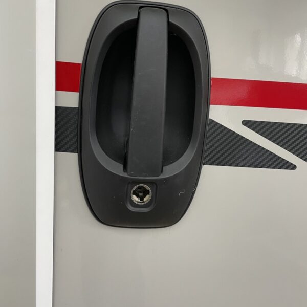 Aufbautür mit Rahmen Wohnmobil, weiß/grau