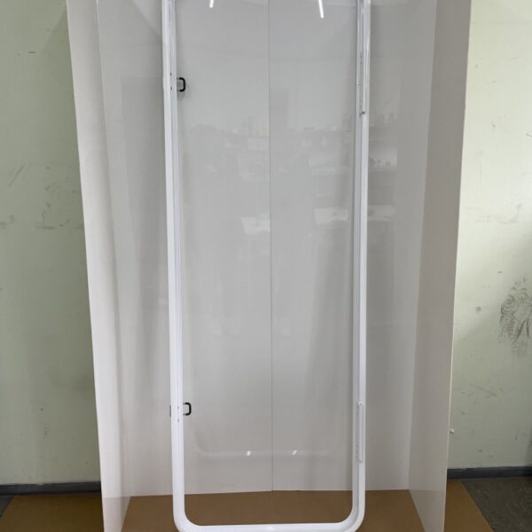 Aufbautür mit Rahmen Wohnmobil, weiß/grau