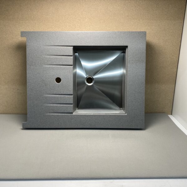 Waschbecken für Wohnmobil, Kunststoff/Edelstahl, 66x51,5 cm