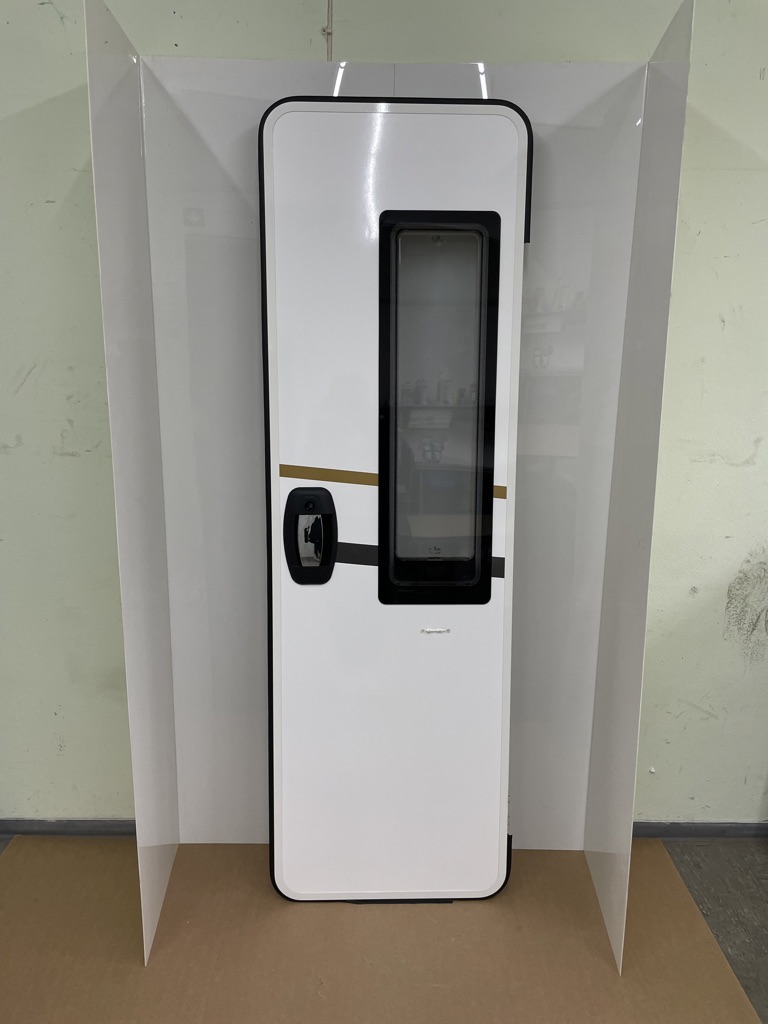 Hartal Aufbautür 190x60cm für Wohnmobil, weiß/grau