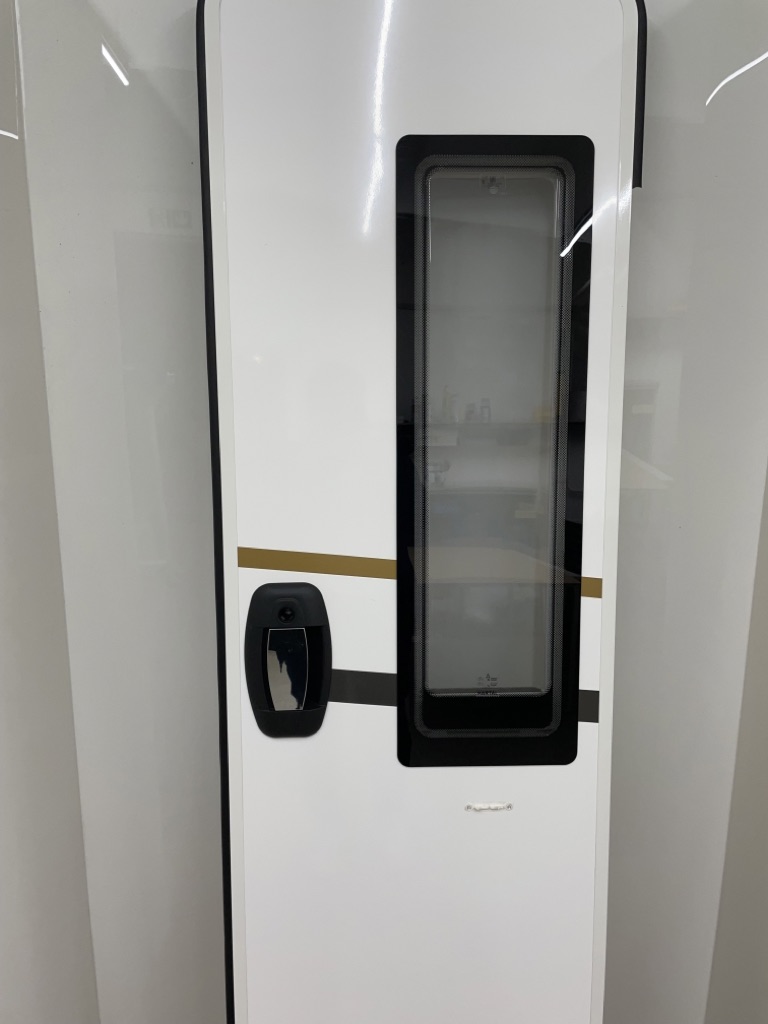 Hartal Aufbautür 190x60cm für Wohnmobil, weiß/grau