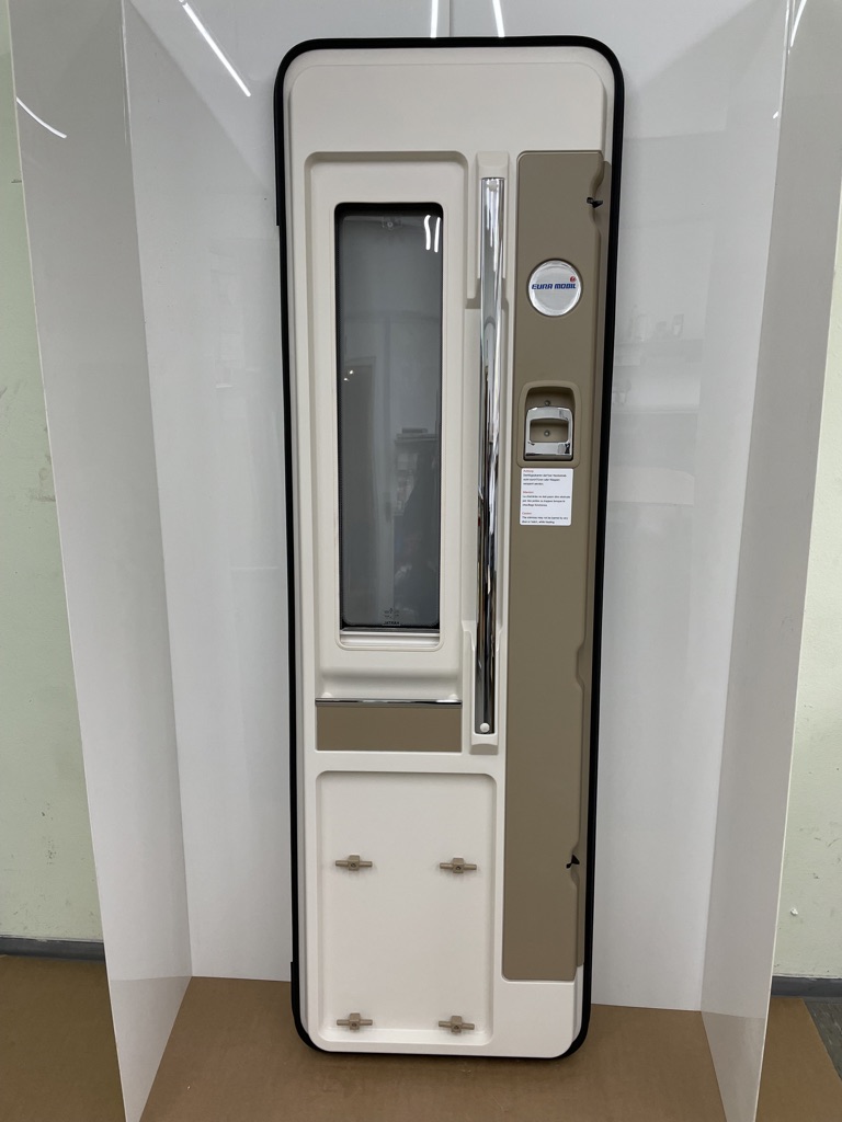 Hartal Aufbautür 190x60cm für Wohnmobil, weiß/grau