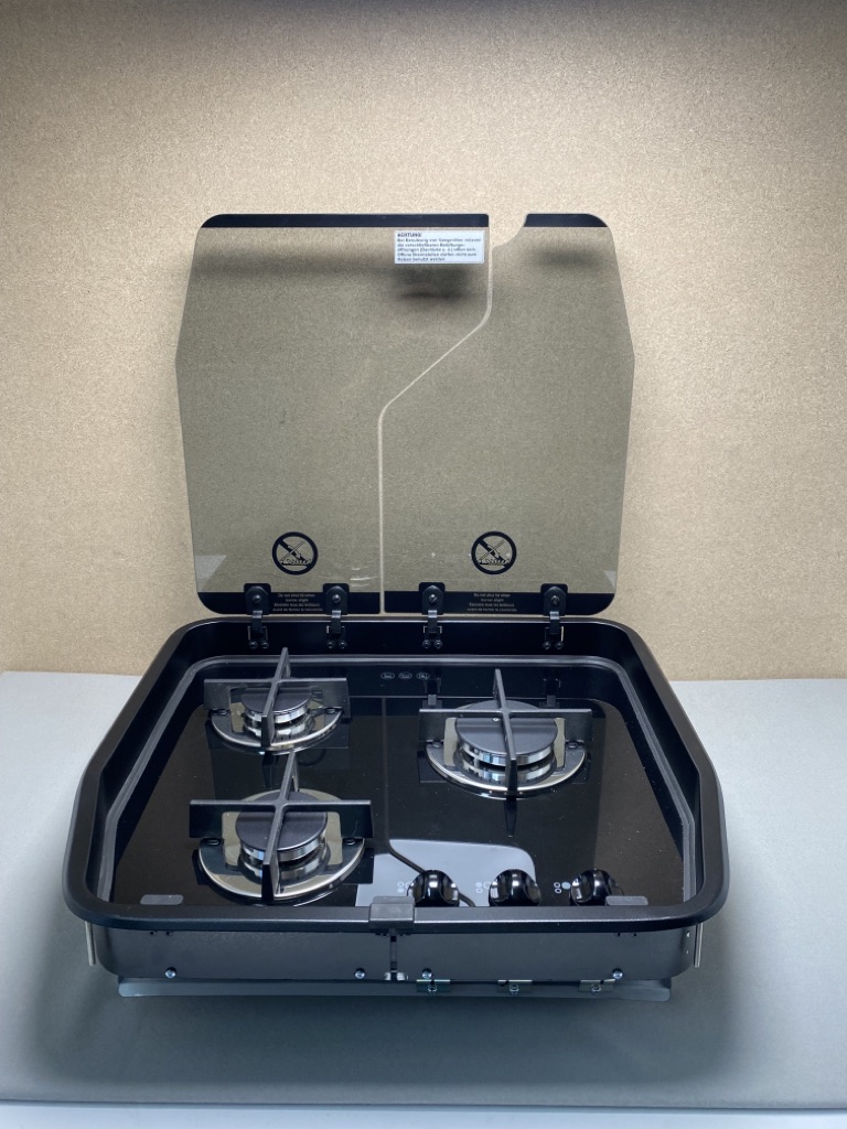Gaskocher 3-flammig, schwarz, Neu – Bild 4