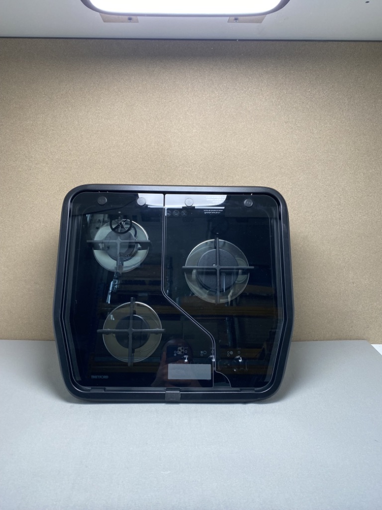 Gaskocher 3-flammig, schwarz, Neu