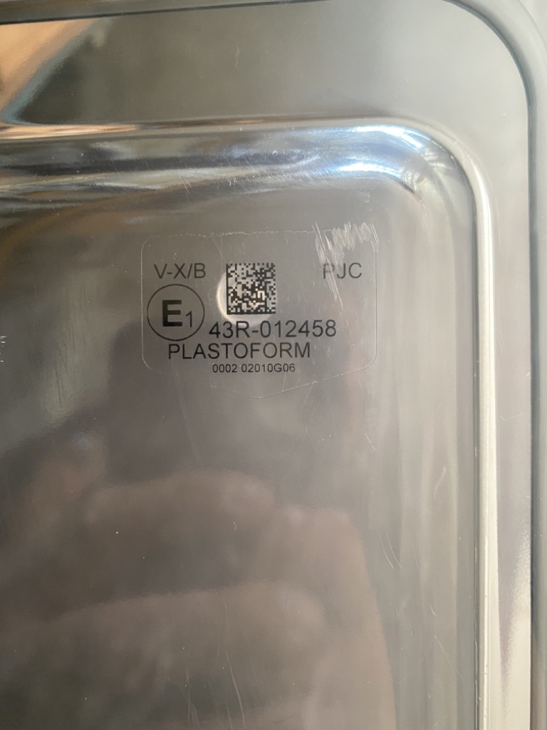 Plastoform Ersatzscheibe Schwarz getönt 1000x40mm, 43R-012458