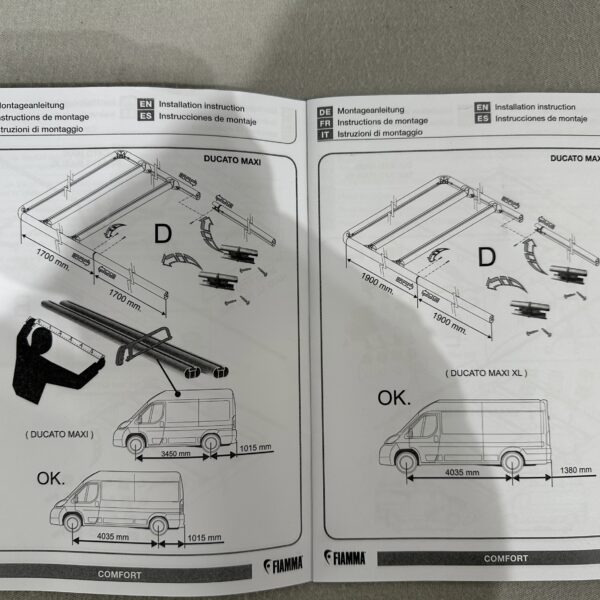 Fiamma Roof Rail Dachreling, Fiat Ducato, Art.Nr: 05808-01