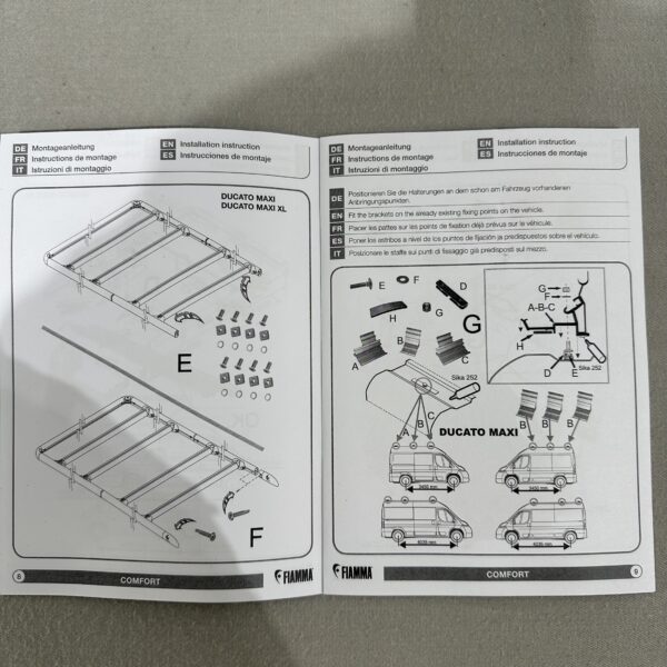 Fiamma Roof Rail Dachreling, Fiat Ducato, Art.Nr: 05808-01