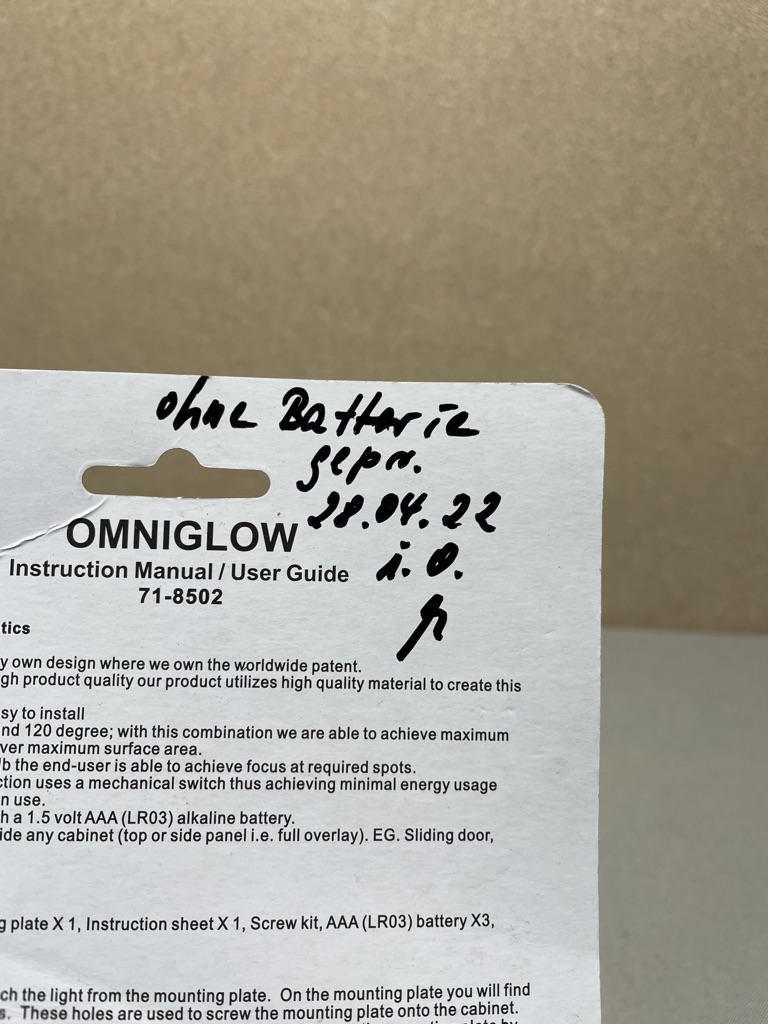 Omniglow Cabinet LED Light, Nr: 71-8502
