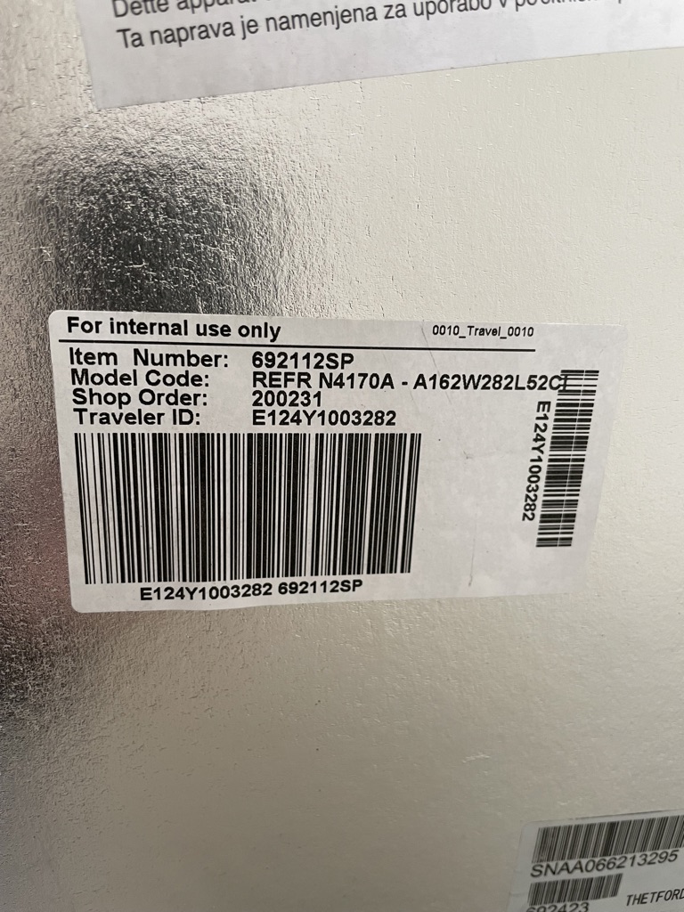 THETFORD Kühlschrank mit Gefrierfach, Model No: REFR N4170A, schwarz, neu – Bild 5