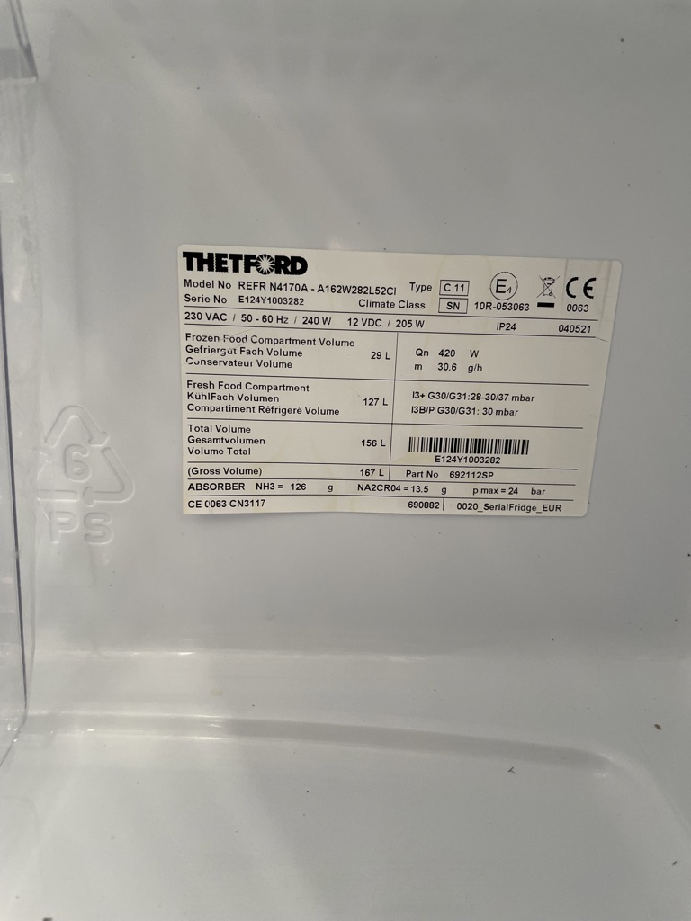 THETFORD Kühlschrank mit Gefrierfach, Model No: REFR N4170A, schwarz, neu – Bild 7