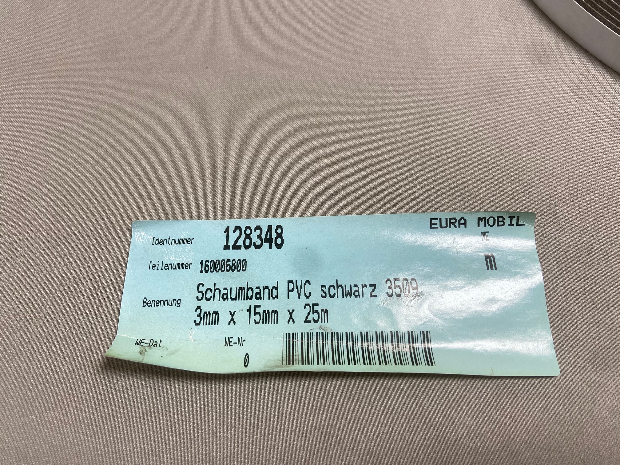 Schaumband PVC schwarz , Eura Mobil 3mm x 15mm x 2m – Bild 4