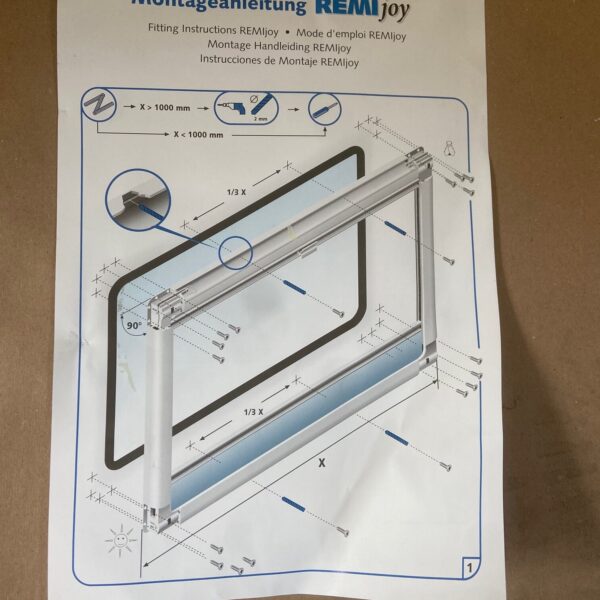 Rollo mit Verdunklung und Fliegenschutz, Remis, 500 x 980 mm