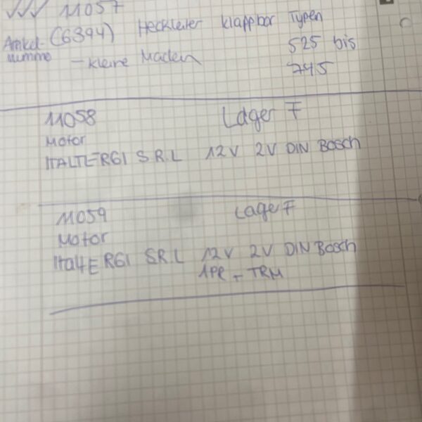 Motor ITALTERGI S.R.L 12V 2V DIN Bosch 1PR + TRM