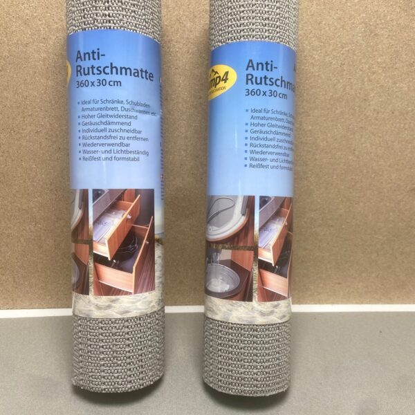 Anti Rutschmatte in grau von Camp 4, Doppelpack , 360 x 30cm