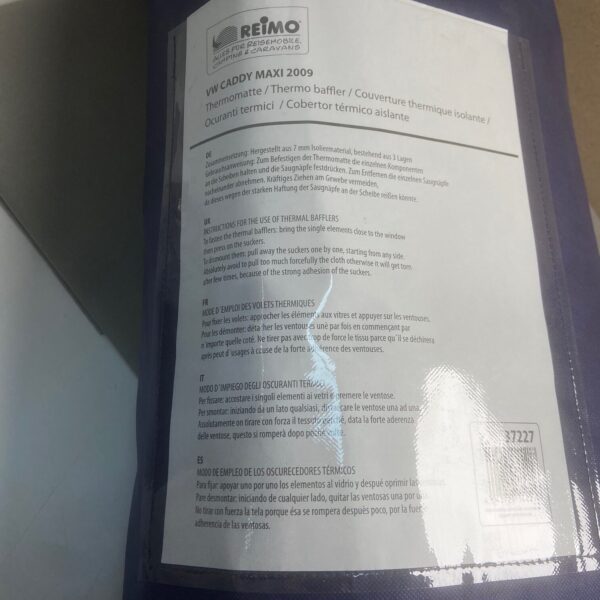 Thermomatte VW Caddy Maxi 2009, Reimo