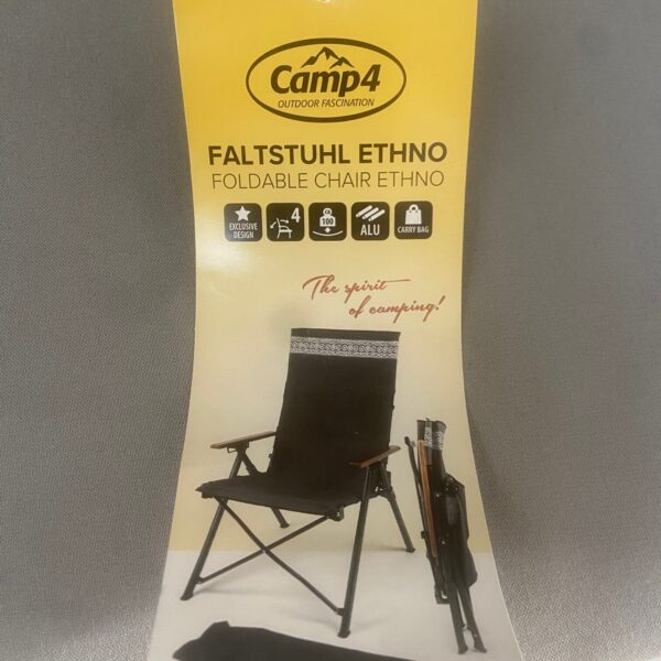 Campingstuhl Ethno, Camp 4, 102 x 60 x 68 cm , inkl. Tasche