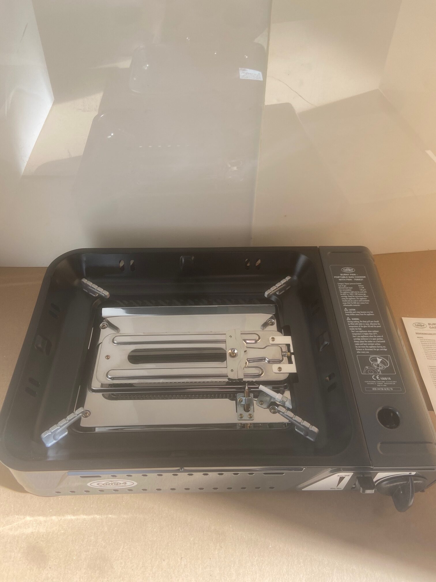 Gaskartuschen- Kocher mit Pfanne, Camp 4, 35 x 460 x 168 mm