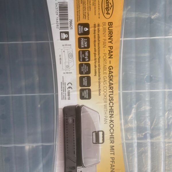 Gaskartuschen- Kocher mit Pfanne, Camp 4, 35 x 460 x 168 mm