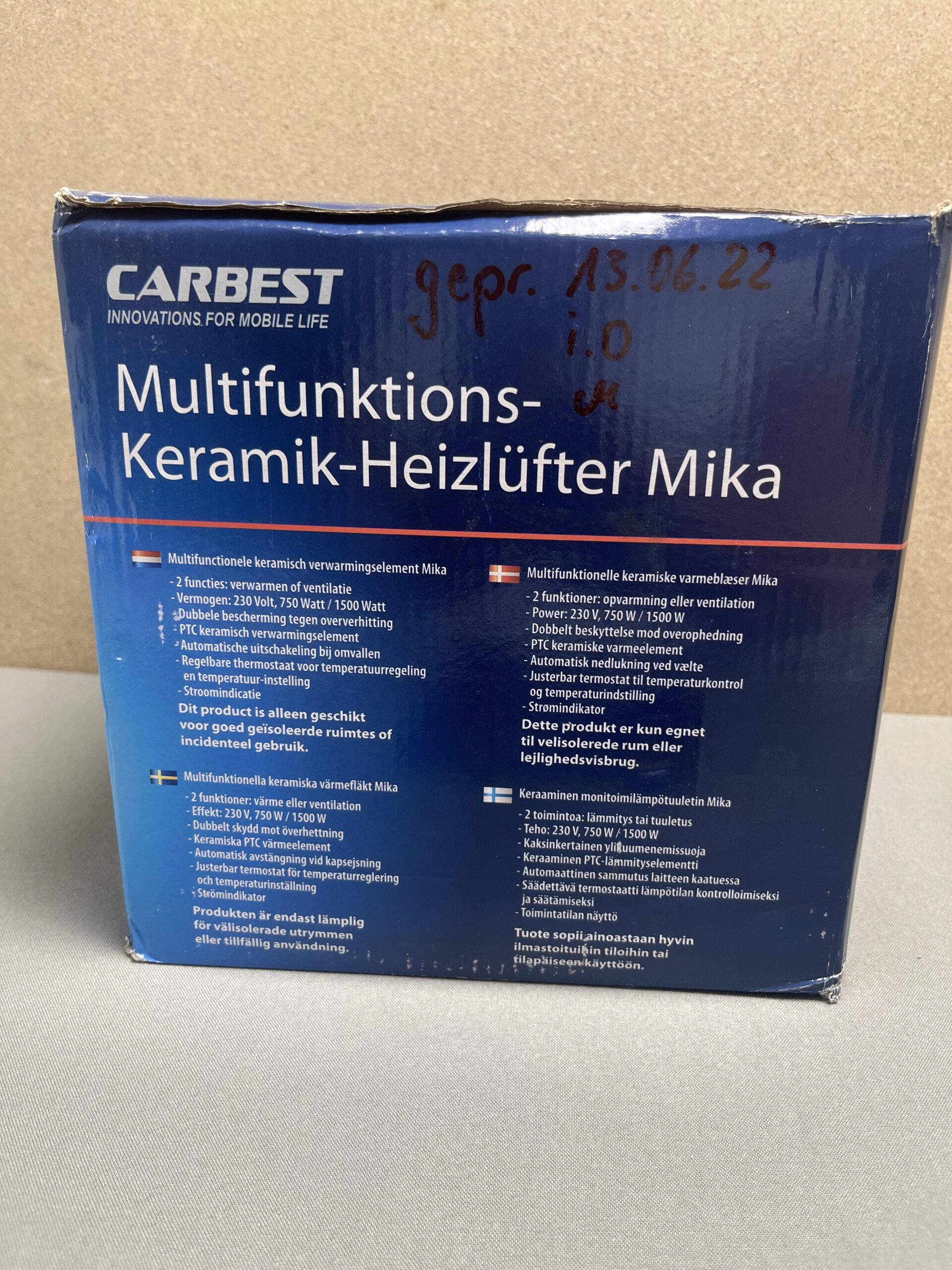 Carbest Multifunktionsheizlüfter Keramik Mika