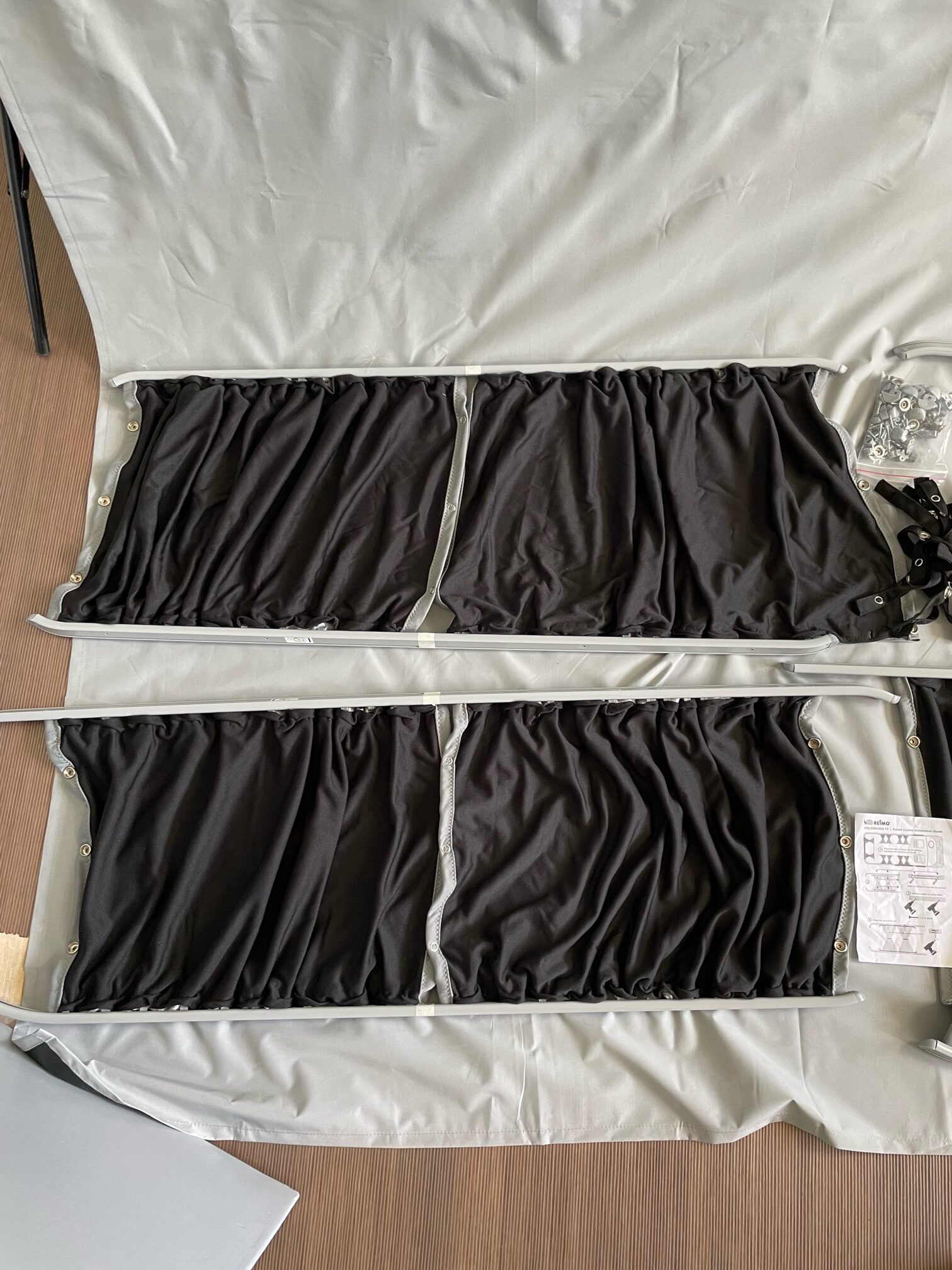 Vorhang Set Vito, Innenverkleidung, Volkswagen T5, grau