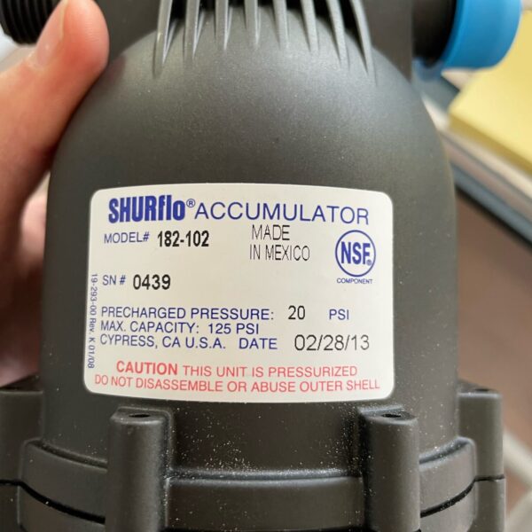 Ausgleichsgefäss Shurflo Accumulator