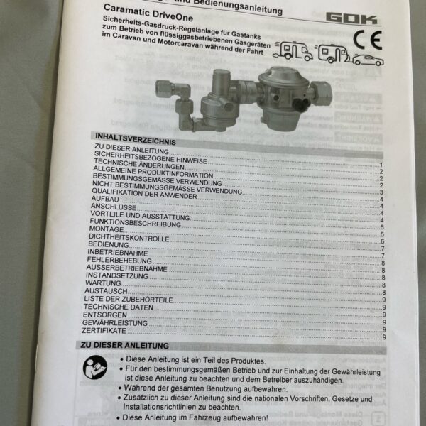 Regler für Gastank, Caramtic Drive One, Bj. 2022
