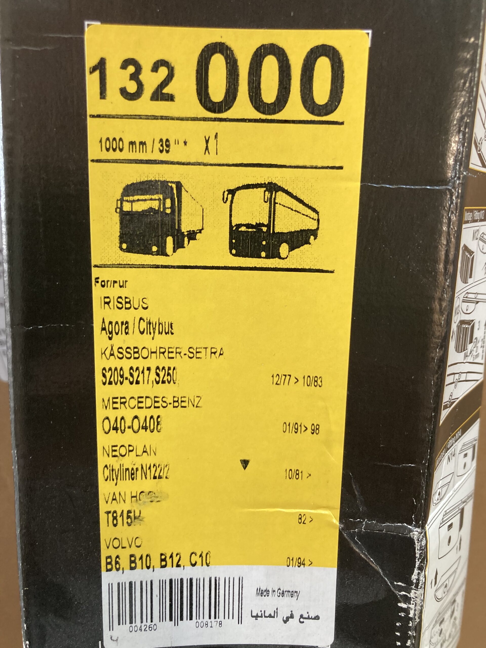 SWF Scheibenwischer 1000mm/39'' 2 Stück schwarz neu