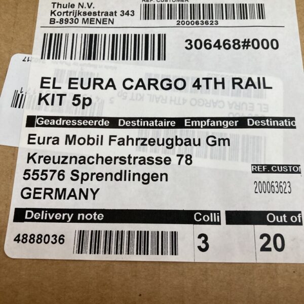 Thule Zusatzschiene für Fahrradträger Cargo 4th Rail KIT 5P neu