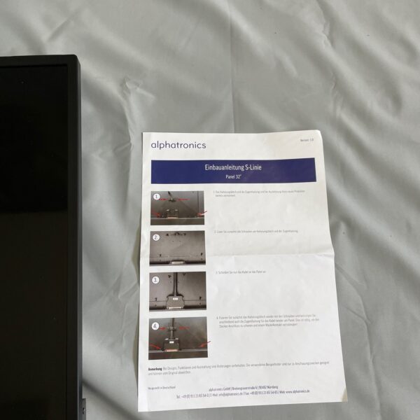 Alphatronics S-Linie Monitor , 72,7 x 43,7 x 3,5cm, Panel 32