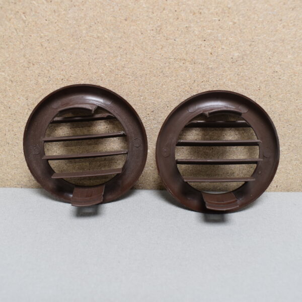 Lüftungsgitter / Lamelleneinsatz für Truma Heizungsrohr, RAL 80, braun, Paar