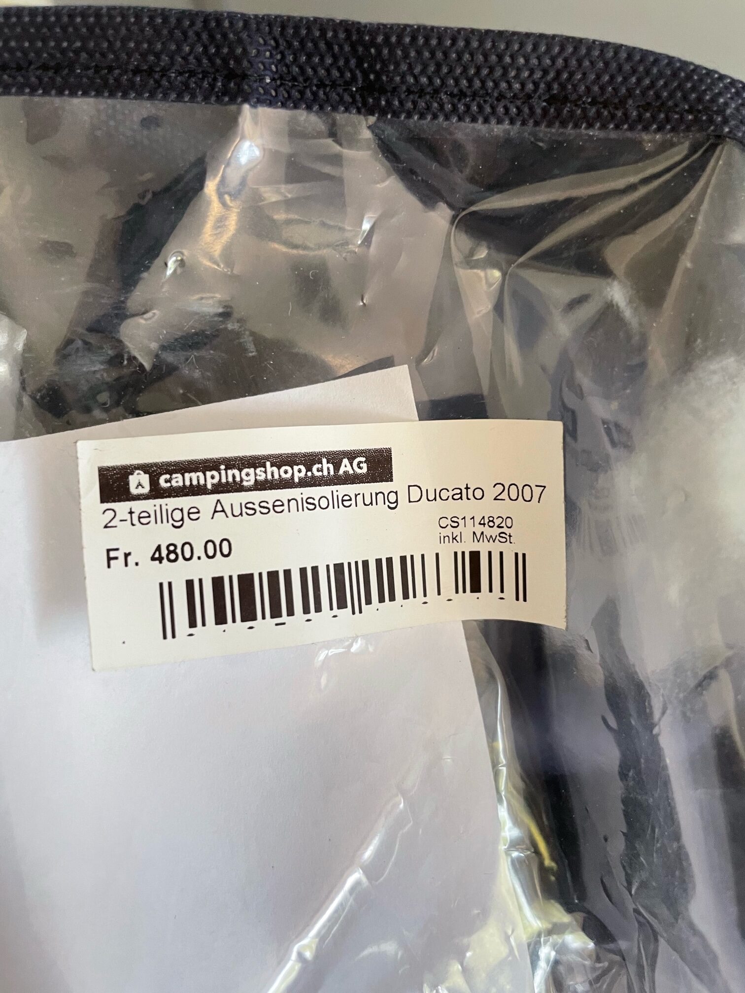 2- teilige Außenisolierung, Ducato 2007 inkl. Tasche