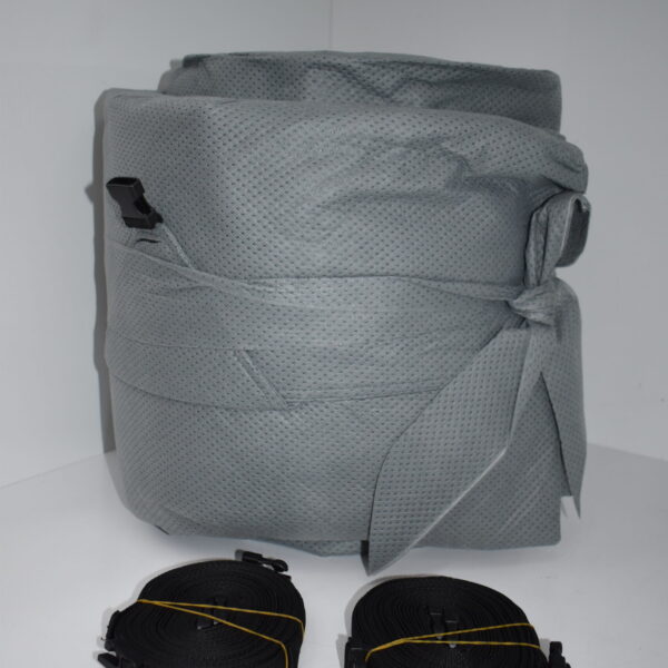 Reimo Caravan Schutzhaube grau mit Schutzhülle und Gurten ca. 519x223x218 cm