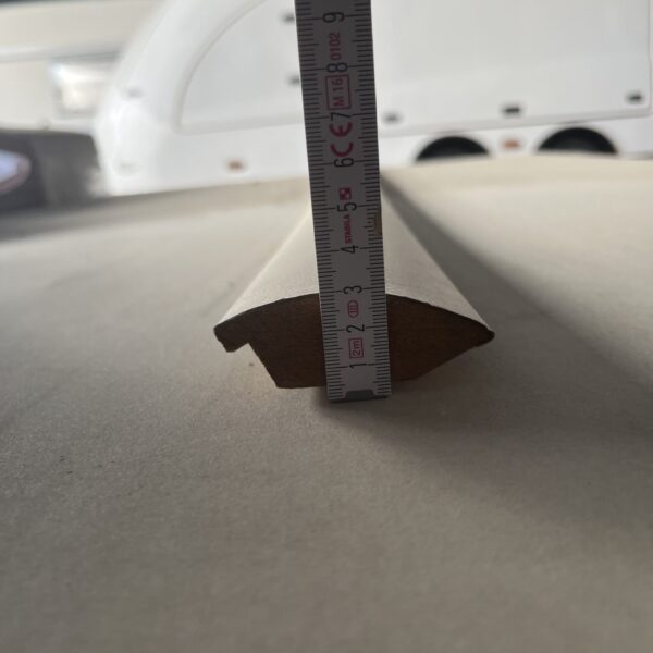 Leiste Holz Massivholz beschichtet weiß Lederoptik 1,90 Meter