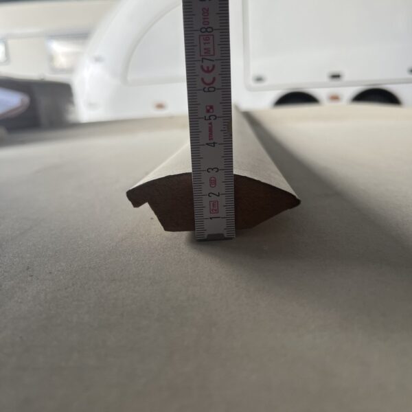 Leiste Holz Massivholz beschichtet weiß Lederoptik 1,90 Meter