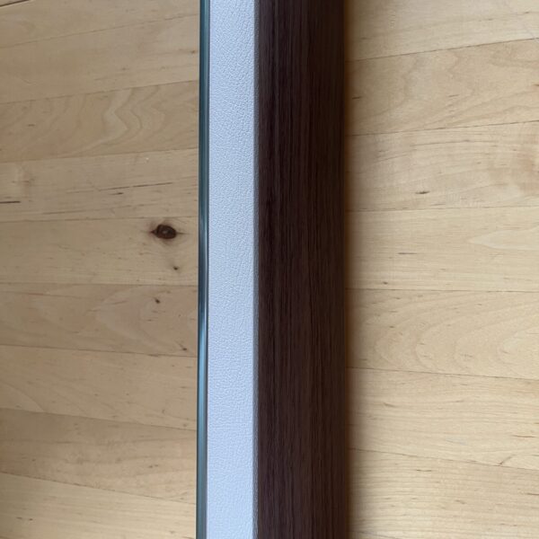 Leiste Holz Massivholz Mahagoni weiß Lederoptik mit Zierleiste beschichtet 1,90 Meter